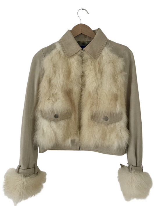 Burberry Fox Fur and Lamb Leather Jacket